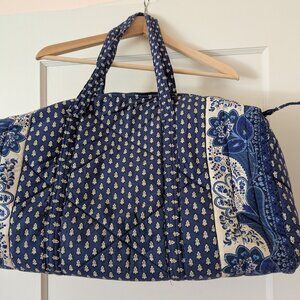 Vintage 1980's Quilted Paisley Cotton Tote with Shoulder Straps